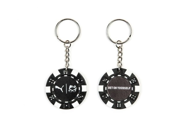 Poker chips keychains created for Puma and Vegas